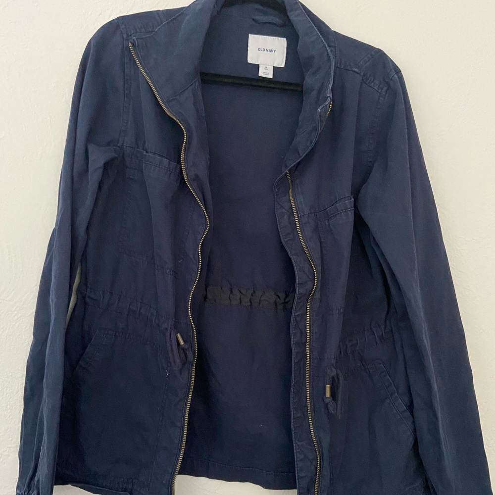 OLD NAVY Field Jacket Twill Navy Blue Medium Tall